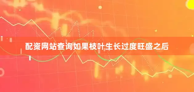 配资网站查询如果枝叶生长过度旺盛之后